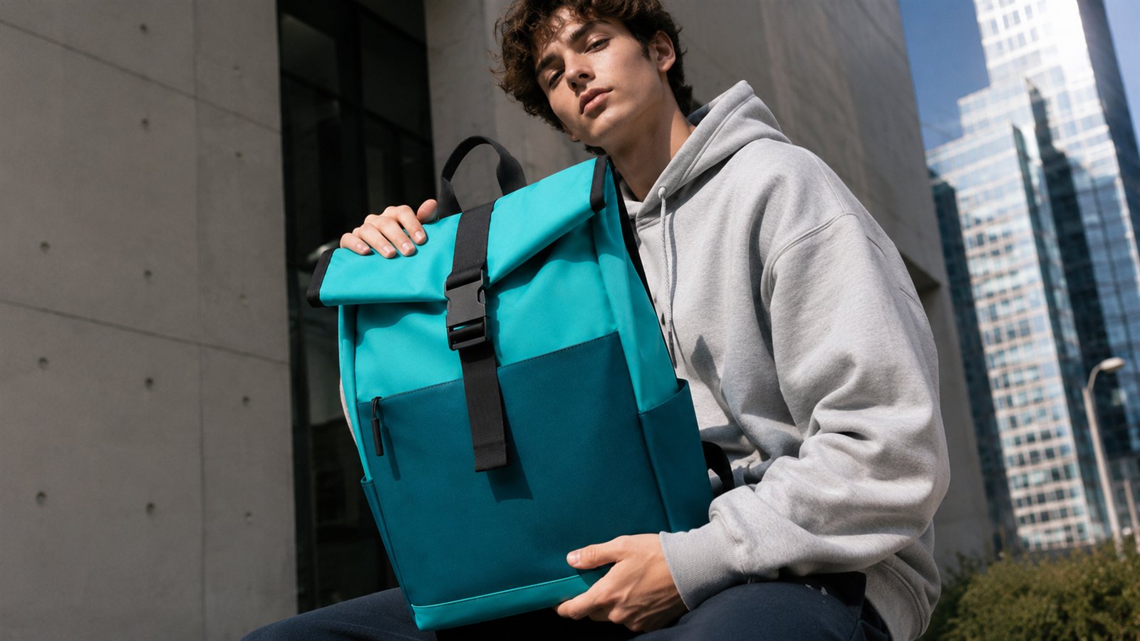 Cyan backpack