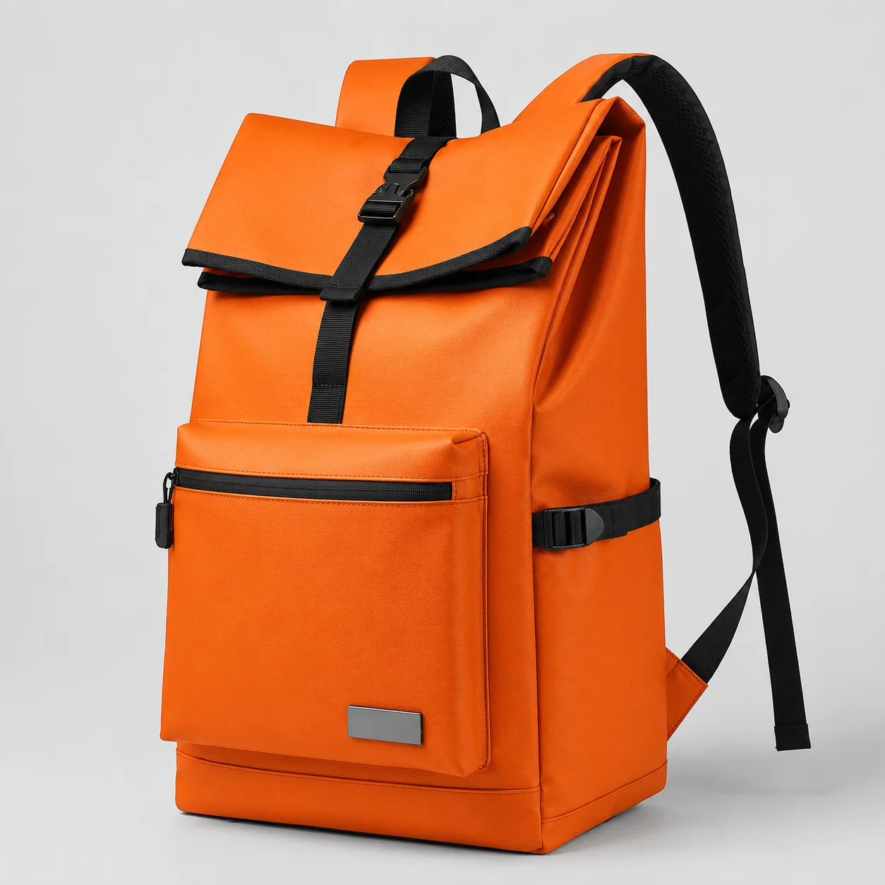 Orange backpack for marketplace